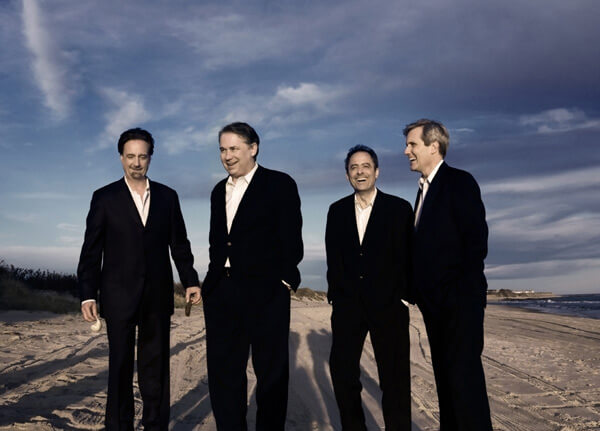 The Emerson Quartet picking weird stuff on the beach - Photo Lisa-Marie Mazzucco