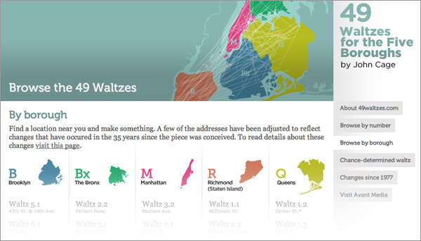 A screenshot of Avant Media's 49Waltzes.com