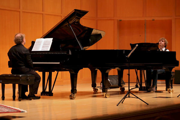 Father and son Jeffrey and Gabriel Kahane (photo credit: Jonathan Lange)