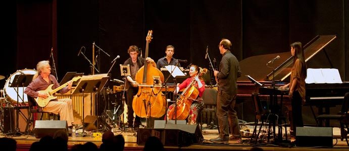 Bang on a Can All-Stars in Finney Chapel, Oberlin College and Conservatory (photo: Walter Novak)