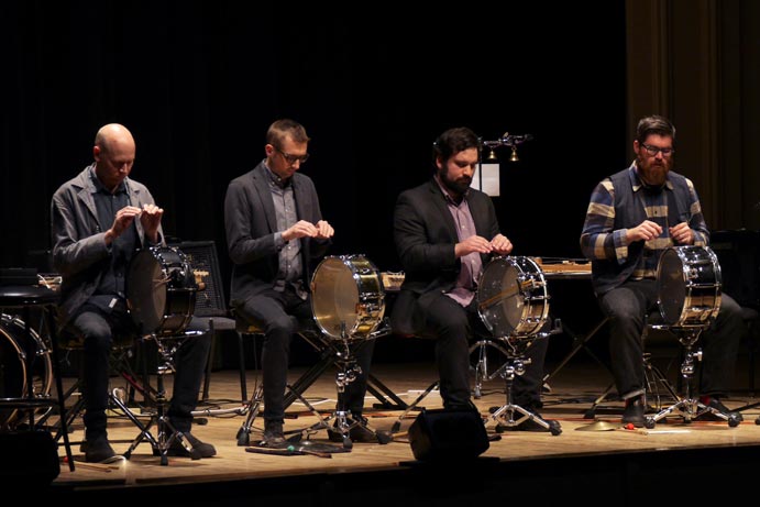 Sō Percussion at New Music Gathering 2016 (photo: Tina Tallon)