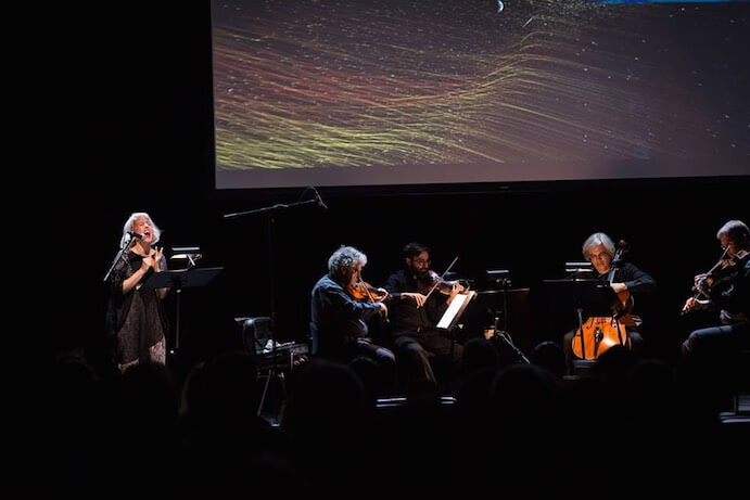 Jennifer Walshe with the Arditti Quartet