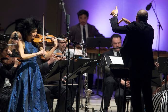 World Premiere of Trouble, with Jennifer Koh and Steven Schick--Photo Credit: David Bazemore