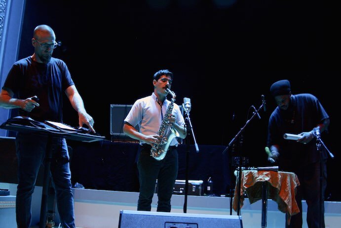 Jeff Carey, Andrew Bernstein, and Jamal Moore at High Zero Festival's 20th anniversary