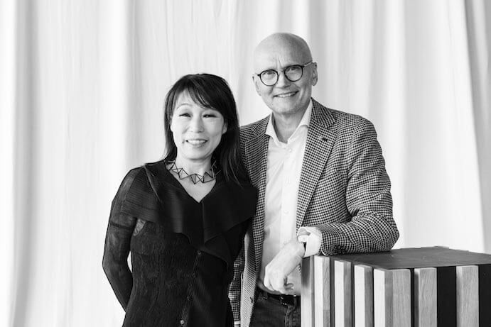 Unsuk Chin and Bergen International Festival Artistic Director Anders Beyer--Photo by Thor Brødreskift