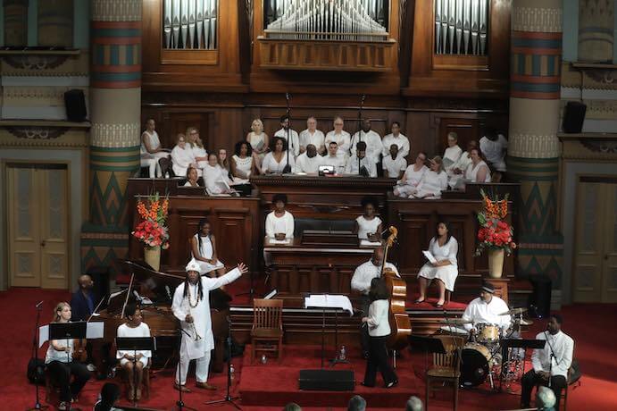 Hannibal Lokumbe's Crucifixion Resurrection: Nine Souls A-Traveling--Photo by Alan Poizner