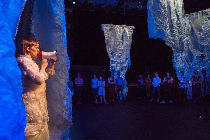 Lucy Dhegrae in Lincoln Center’s production of The Force of Things at the 2018 Mostly Mozart Festival