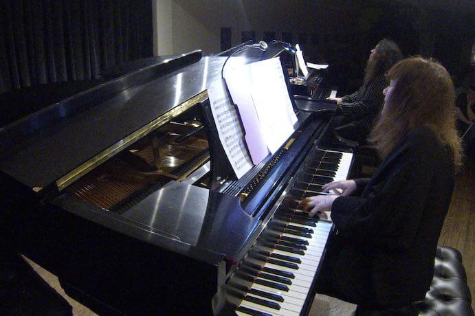 Marilyn Crispell and Angelica Sanchez--Photo by Bradley Bambarger