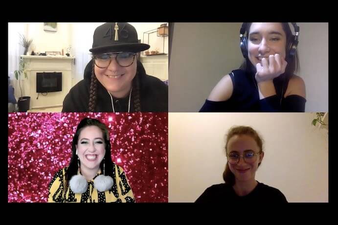 Cris Derksen, Isidora Nojkovic, Olivia Shortt, and Aliayta Foon-Dancoes--Screenshot courtesy of the artists