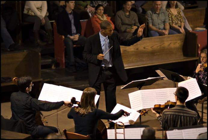 Joseph C. Phillips Jr. conducts Numinous--Photo by Donald Martinez