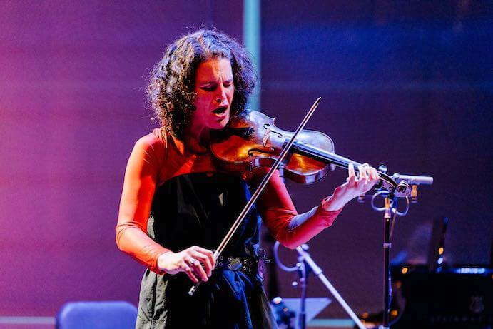 Rebecca Fischer of The Afield performs during "Ensemble Connect Up Close: Ripple Effect"--Photo by Fadi Kheir