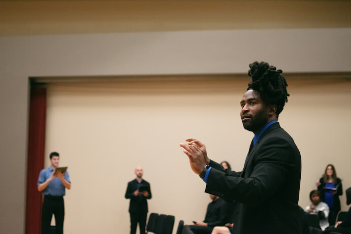 Alexander Lloyd Blake leads Tonality in "The Right to Heal"--Photo by Sammy John