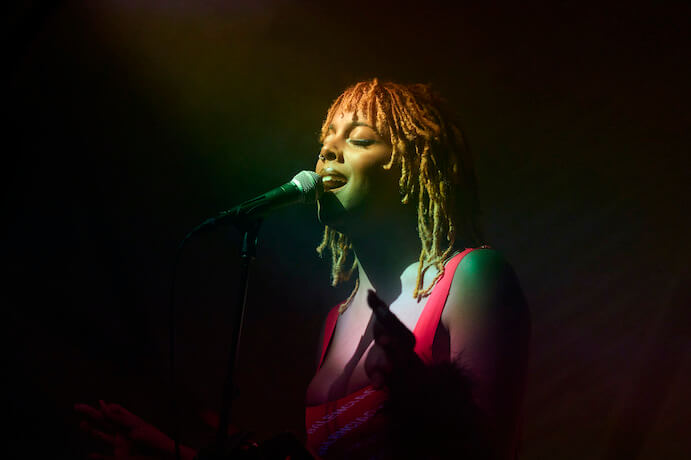 Juliana Huxtable at National Sawdust's "Archive of Desire" festival -- Photo by Zachary Schulman