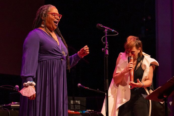 Fay Victor and Rebekah Heller perform at the 2023 Mutual Mentorship for Musicians (M3) festival -- Photo by Christopher Pelham