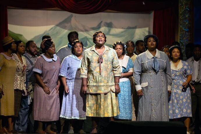 Leah Hawkins (center) in Anthony Davis' "X: The Life and Times of Malcolm X" -- Photo by Marty Sohl / Met Opera