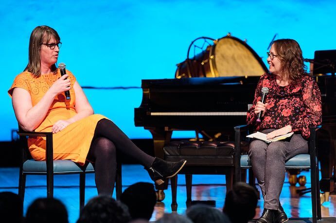 Sarah Hennies and Melissa Smey in conversation -- Photo by Rob Davidson