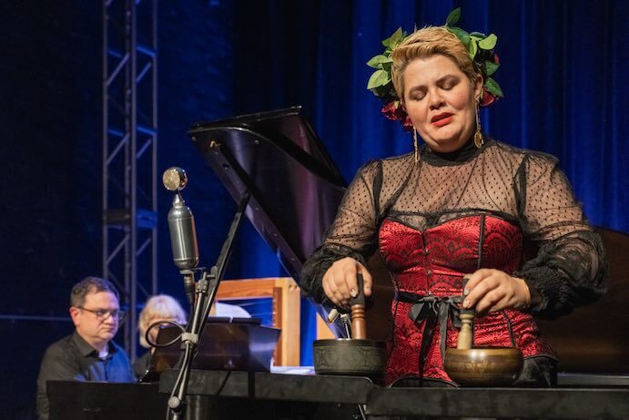 Coady Green and Elizabeth van Os perform at "ChamberQUEER 2024: Constellation" -- Photo by Sean Salamon