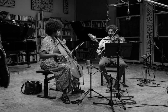 Duo Kayo in the recording studio -- Photo by Titilayo Ayangade