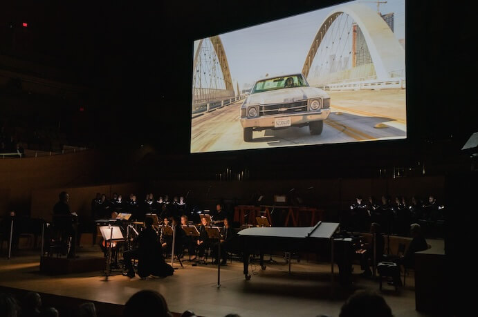 Doug Aitken's Lightscape -- Photographs of Noon to Midnight and Lightscape provided courtesy of the Los Angeles Philharmonic Association